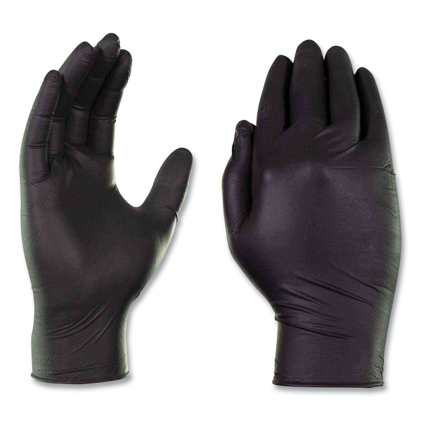 AMMEX® Professional Nitrile Exam Gloves, Powder-Free, Large, 3 mil Thick, 9.5" Long, Black, 100/Box, 10 Boxes/Carton (AXCABNPF46100CT)