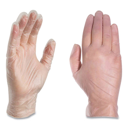 X3® by AMMEX® Industrial Vinyl Gloves, Powder-Free, Medium, 3 mil Thick, 9.5" Long, Clear, 100/Box, 10 Boxes/Carton (AXCGPX344100CT)