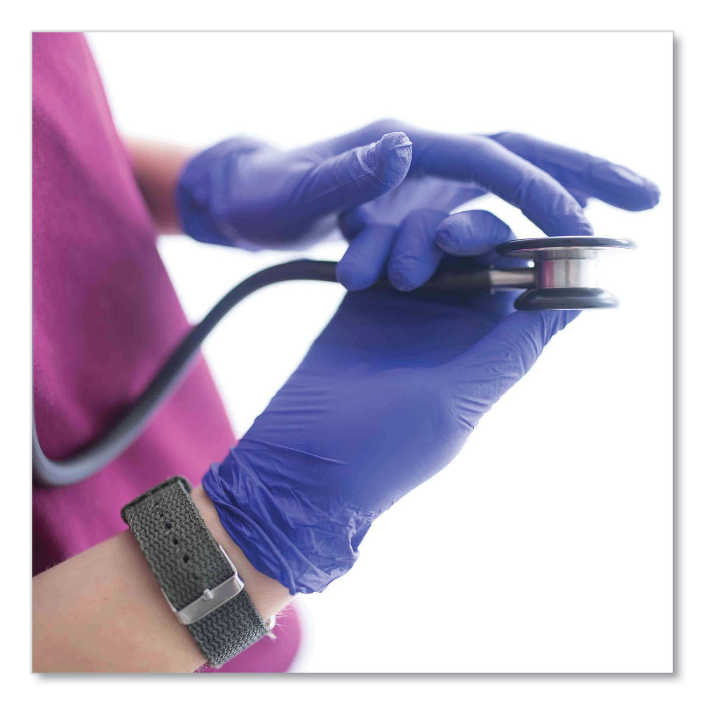 AMMEX® Professional Nitrile Exam Gloves, Powder-Free, Small, 3 mil Thick, 9.5" Long, Indigo, 100/Box, 10 Boxes/Carton (AXCAINPF42100)