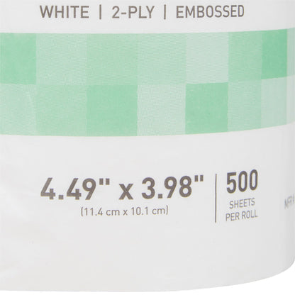 McKesson Premium Toilet Tissue White 2-Ply Standard Size Cored Roll 500 Sheets 4 X 4-1/2 Inch (1045391_RL)