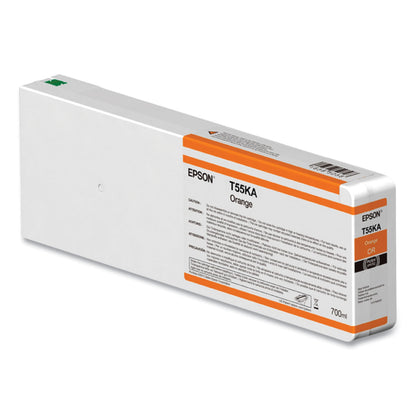 Epson® T55KA00 (T55K) UltraChrome HD Ink, 700 mL, Orange (EPST55KA00)