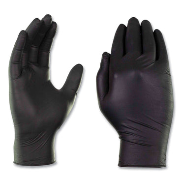 GloveWorks® by AMMEX® Industrial Nitrile Gloves, Powder-Free, X-Large, 5 mil Thick, 9.5" Long, Black, 100/Box, 10 Boxes/Carton (AXCGPNB48100)
