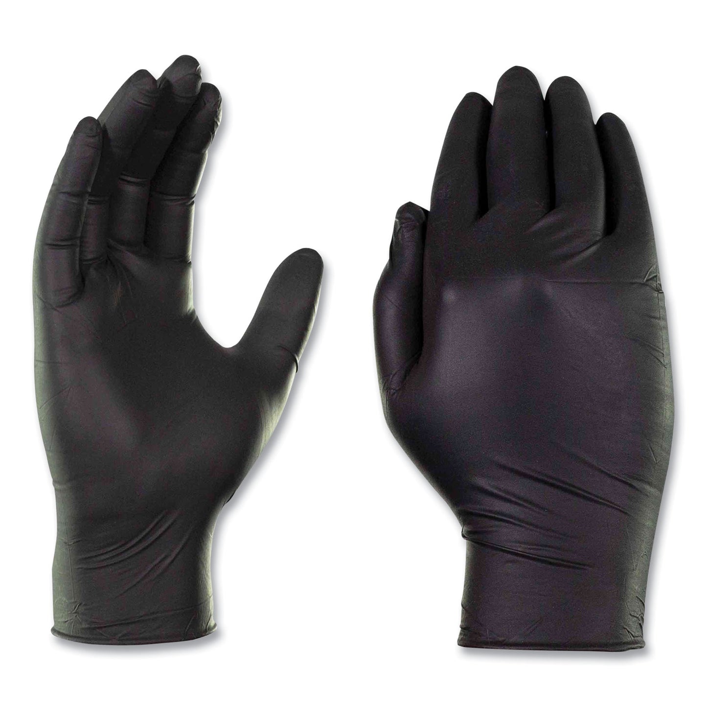 GloveWorks® by AMMEX® Industrial Nitrile Gloves, Powder-Free, Medium, 5 mil Thick, 9.5" Long, Black, 100/Box, 10 Boxes/Carton (AXCGPNB44100)