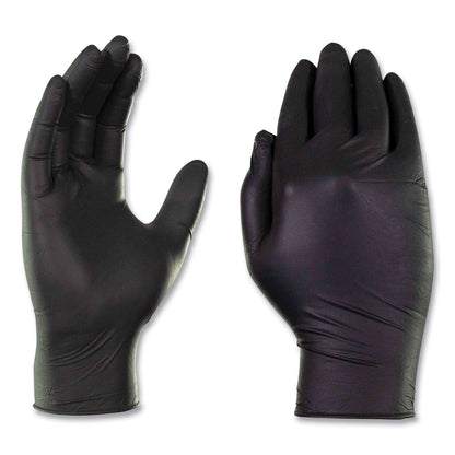 GloveWorks® by AMMEX® Industrial Nitrile Gloves, Powder-Free, Medium, 5 mil Thick, 9.5" Long, Black, 100/Box, 10 Boxes/Carton (AXCGPNB44100)