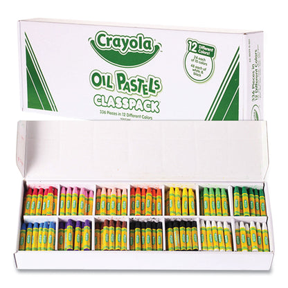 Crayola® Oil Pastels,12 Assorted Colors, 336/Pack (CYO524629)