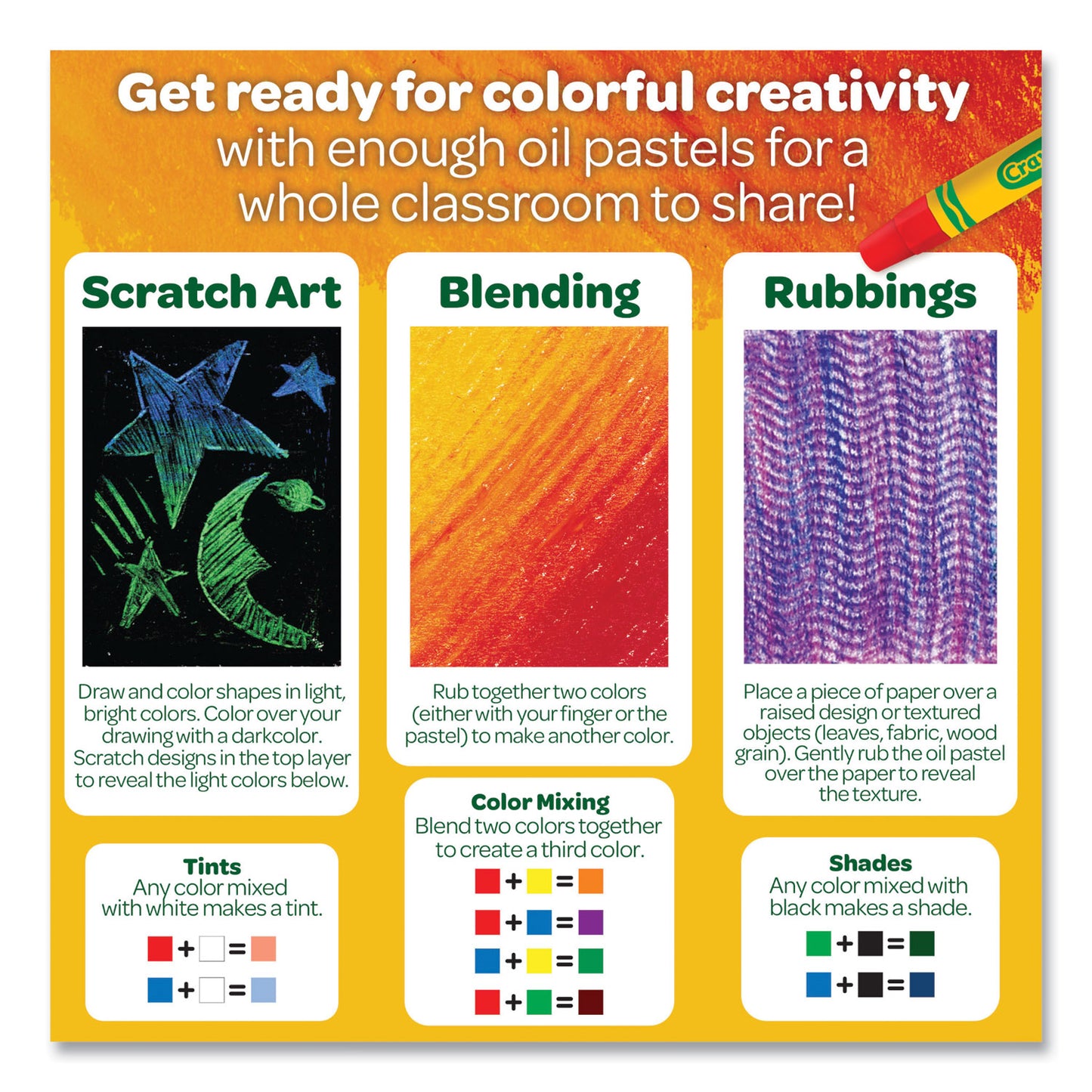 Crayola® Oil Pastels,12 Assorted Colors, 336/Pack (CYO524629)