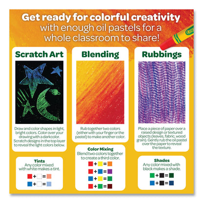 Crayola® Oil Pastels,12 Assorted Colors, 336/Pack (CYO524629)