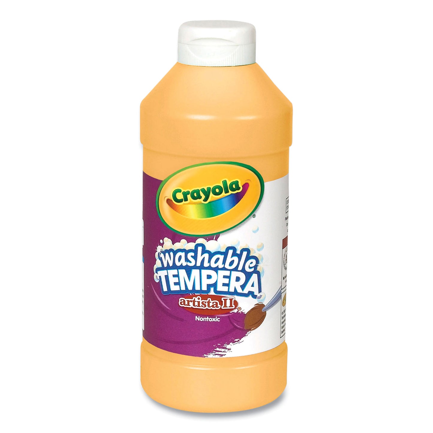 Crayola® Artista II Washable Tempera Paint, Peach, 16 oz Bottle (CYO543115033)