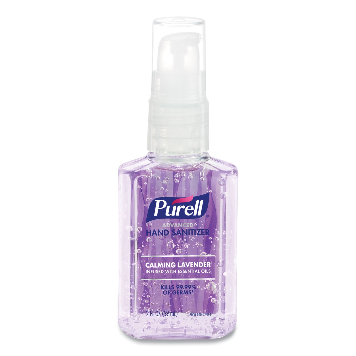 PURELL® Advanced Hand Sanitizer Gel Infused with Essential Oils, 2 oz Travel-Sized Pump Bottle, Lavender Scent, 24/Carton (GOJ390524CMR)