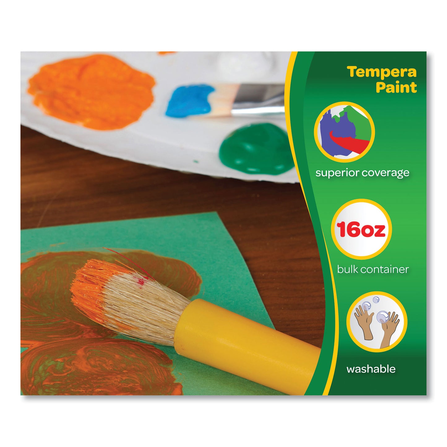 Crayola® Artista II Washable Tempera Paint, Peach, 16 oz Bottle (CYO543115033)