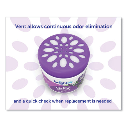 BRIGHT Air® Super Odor Eliminator, Lavender and Fresh Linen, Purple, 14 oz Jar, 6/Carton (BRI901325CT)