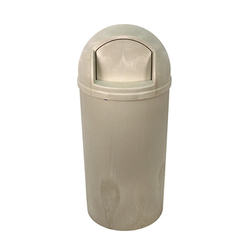 Impact® Bullet 21 Gallon Plastic Indoor/Outdoor Trash Receptacle, Beige (IMP8870-15)