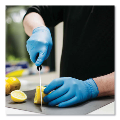 X3® by AMMEX® Industrial Nitrile Gloves, Powder-Free, Medium, 3 mil Thick, 9.5" Long, Blue, 100/Box, 10 Boxes/Carton (AXCX344100)