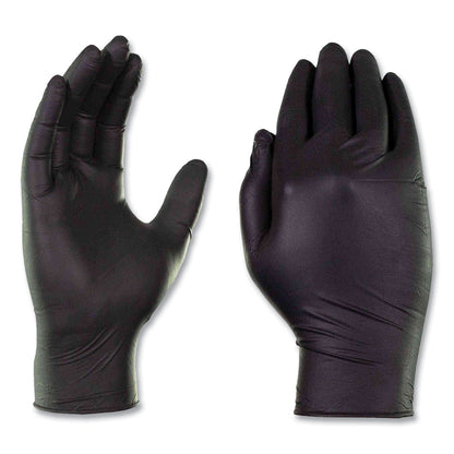 X3® by AMMEX® Industrial Nitrile Gloves, Powder-Free, Medium, 3 mil Thick, 9.5" Long, Black, 100/Box, 10 Boxes/Carton (AXCBX344100)