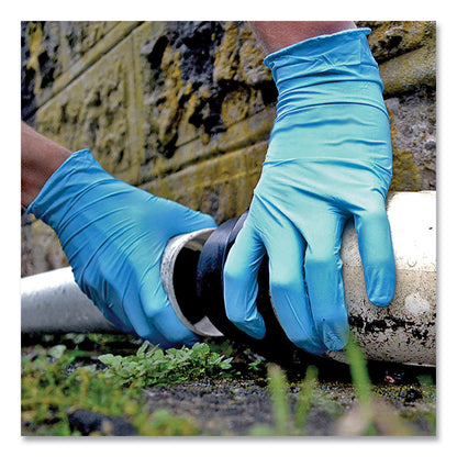 GloveWorks® by AMMEX® Industrial Nitrile Gloves, Powder-Free, Large, 5 mil Thick, 9.5" Long, Blue, 100/Box, 10 Boxes/Carton (AXCINPF46100)