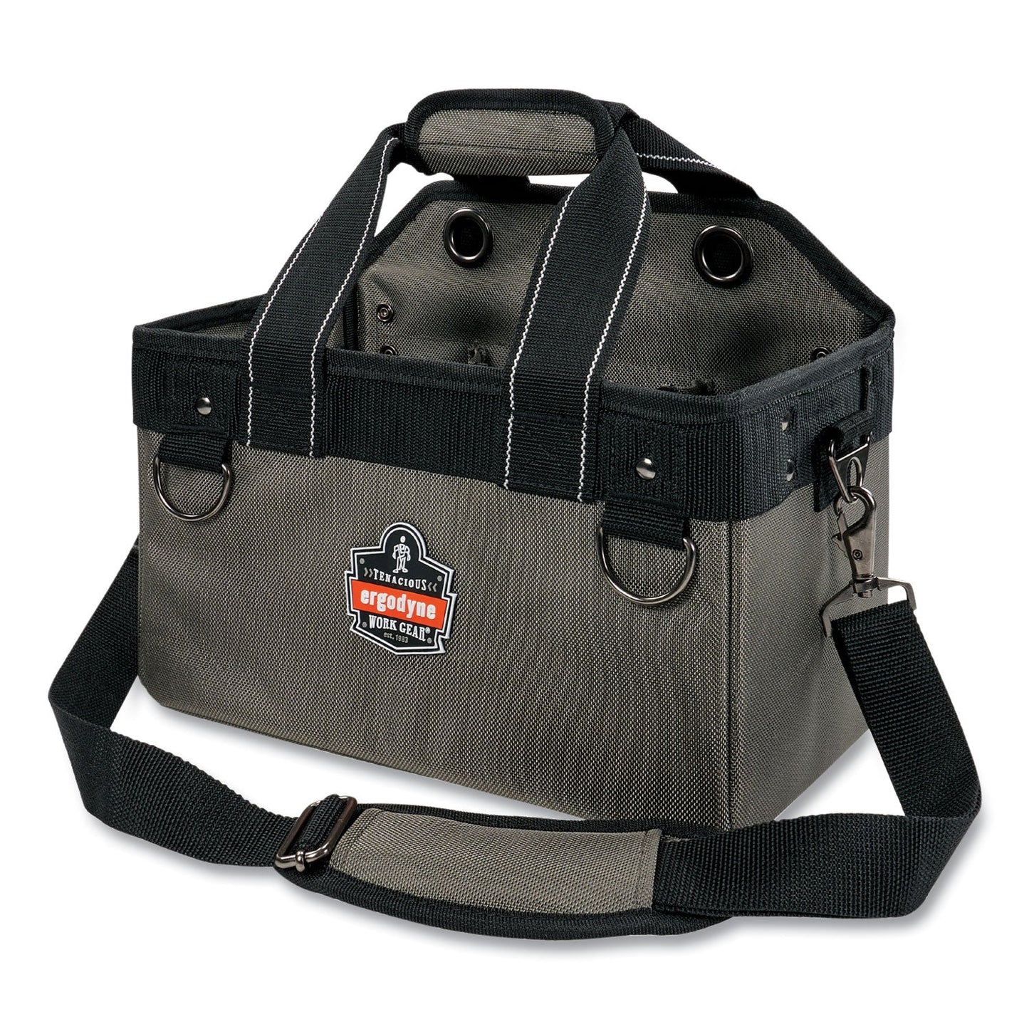 Ergodyne® Arsenal 5844 Bucket Truck Tool Bag with Tethering Attachment Points, 8 Compartments, 13 x 7.5 x 7.5, Gray (EGO13742)