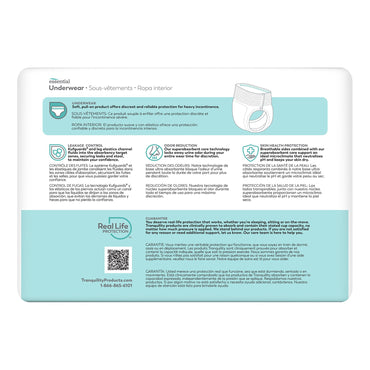 Tranquility® Essential Unisex Adult Absorbent Underwear Pull On with Tear Away Seams Large Disposable Heavy Absorbency (418717_CS)
