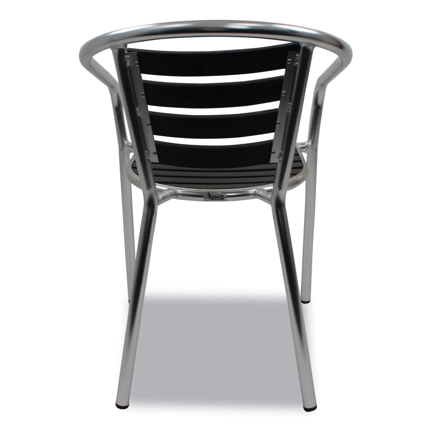 JMC Furniture Pinzon Series Chairs, Support Up to 300 lb, 18" Seat Height, Black/Silver Seat, Black/Silver Back, Silver Base (JMCPINACBLK)