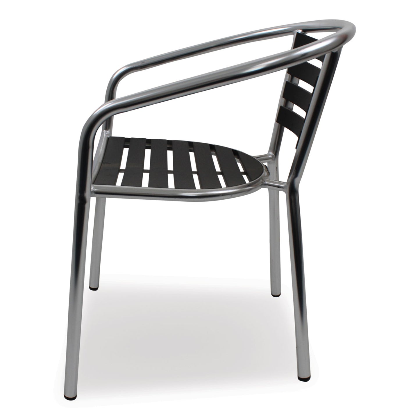 JMC Furniture Pinzon Series Chairs, Support Up to 300 lb, 18" Seat Height, Black/Silver Seat, Black/Silver Back, Silver Base (JMCPINACBLK)