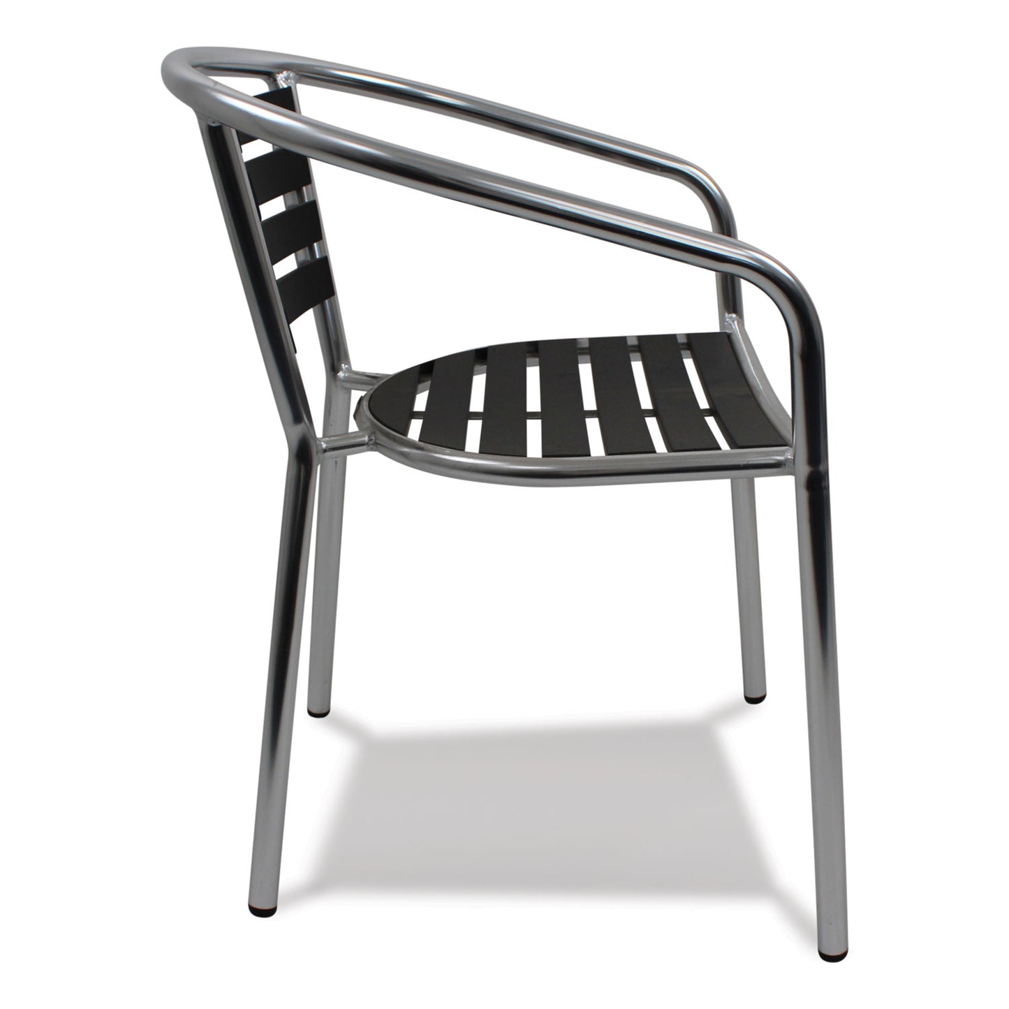 JMC Furniture Pinzon Series Chairs, Support Up to 300 lb, 18" Seat Height, Black/Silver Seat, Black/Silver Back, Silver Base (JMCPINACBLK)