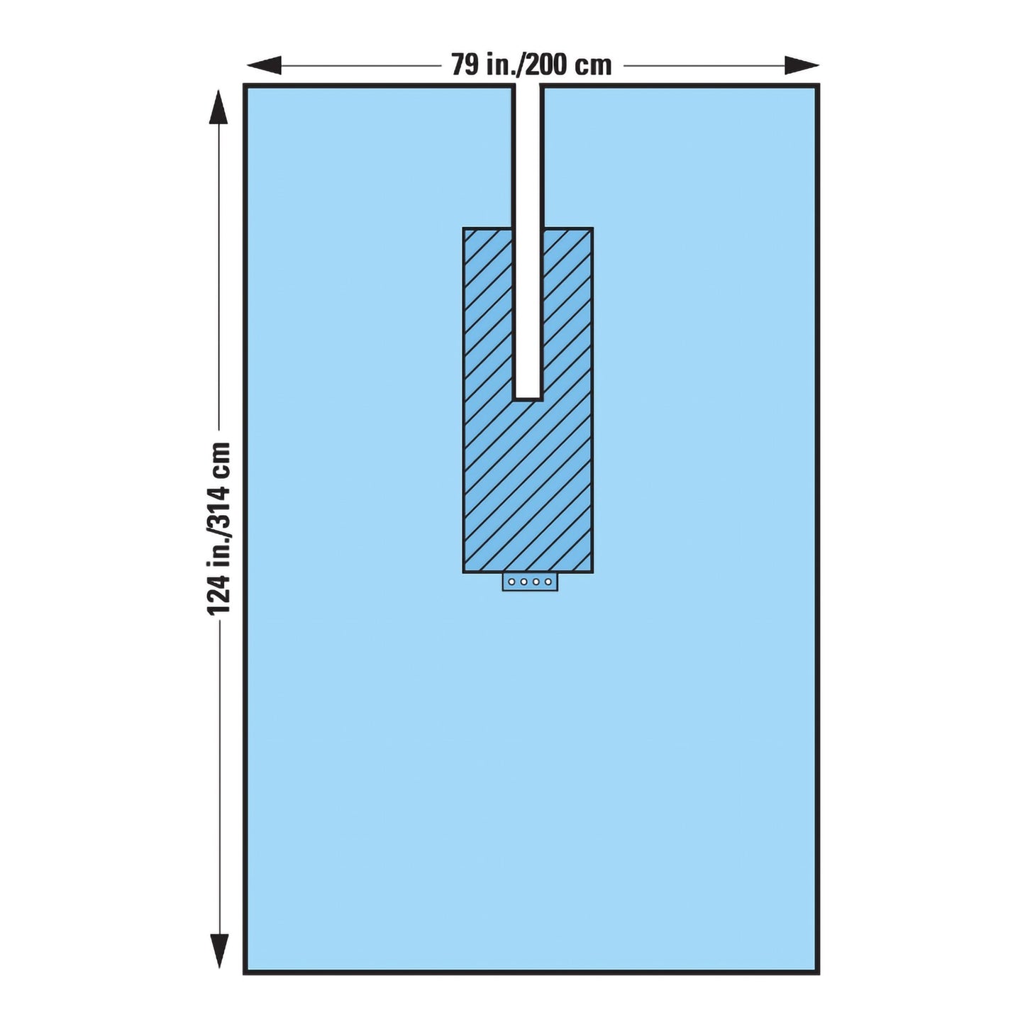 O&M Halyard Inc Surgical Drape U-Drape 80 W X 124 L Inch Sterile (440680_CS)
