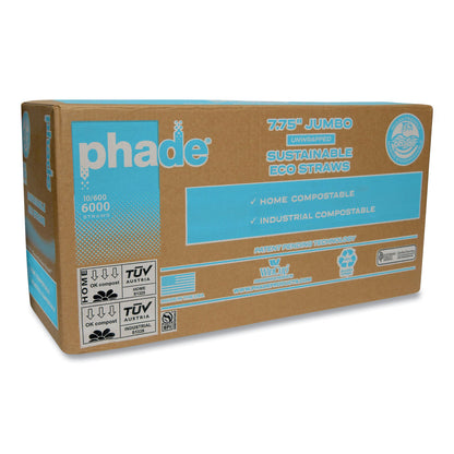 phade™ Marine Biodegradable Straws, 7.75", Ocean Blue, 6,000/Carton (CAR511204)