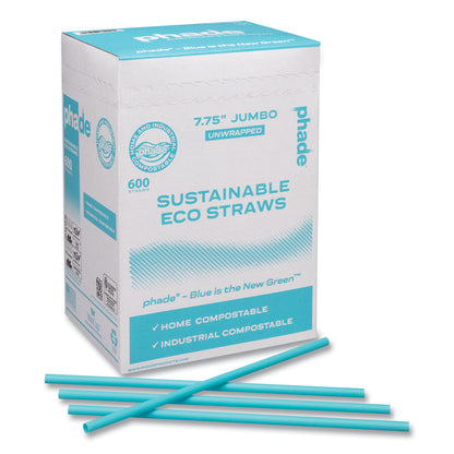 phade™ Marine Biodegradable Straws, 7.75", Ocean Blue, 6,000/Carton (CAR511204)