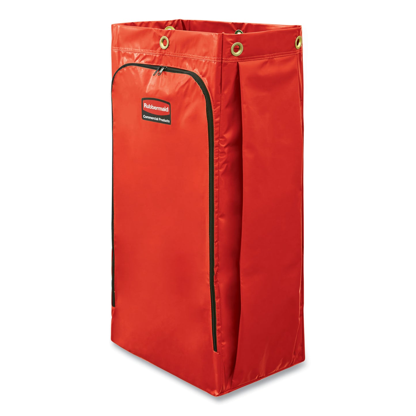 Rubbermaid® Commercial Vinyl Cleaning Cart Bag for Rubbermaid Commercial High-Capacity Cleaning Carts, 34 gal, 10.5" x 16.8" x 33", Red (RCP1966882)