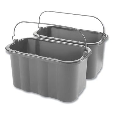 Rubbermaid® Commercial Heavy-Duty Cleaning Cart Caddy, 10 qt, Black, 6/Carton (RCPFG9T8200BLA)