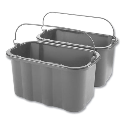 Rubbermaid® Commercial Heavy-Duty Cleaning Cart Caddy, 10 qt, Black, 6/Carton (RCPFG9T8200BLA)