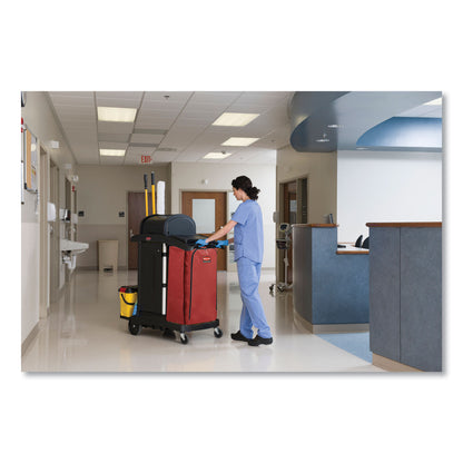 Rubbermaid® Commercial Vinyl Cleaning Cart Bag for Rubbermaid Commercial High-Capacity Cleaning Carts, 34 gal, 10.5" x 16.8" x 33", Red (RCP1966882)