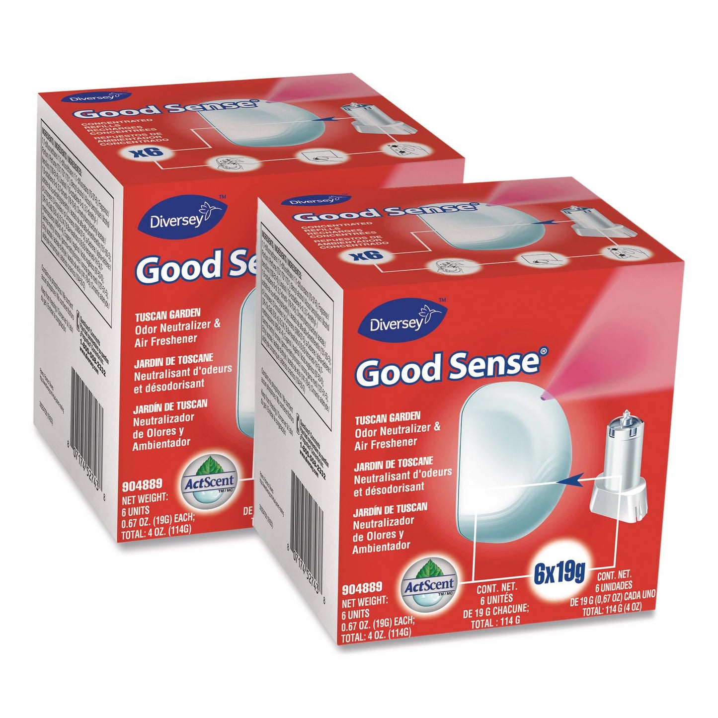 Diversey™ Good Sense Automatic Spray System, Tuscan Garden Scent, 0.67 oz Cartridge, 12/Carton (DVO101109732)