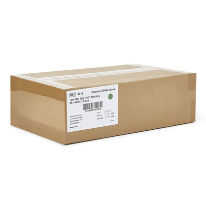 American® White Cross Stat Strip® Adhesive Strip 1 X 3 Inch Fabric Rectangle Tan Sterile (197058_CS)
