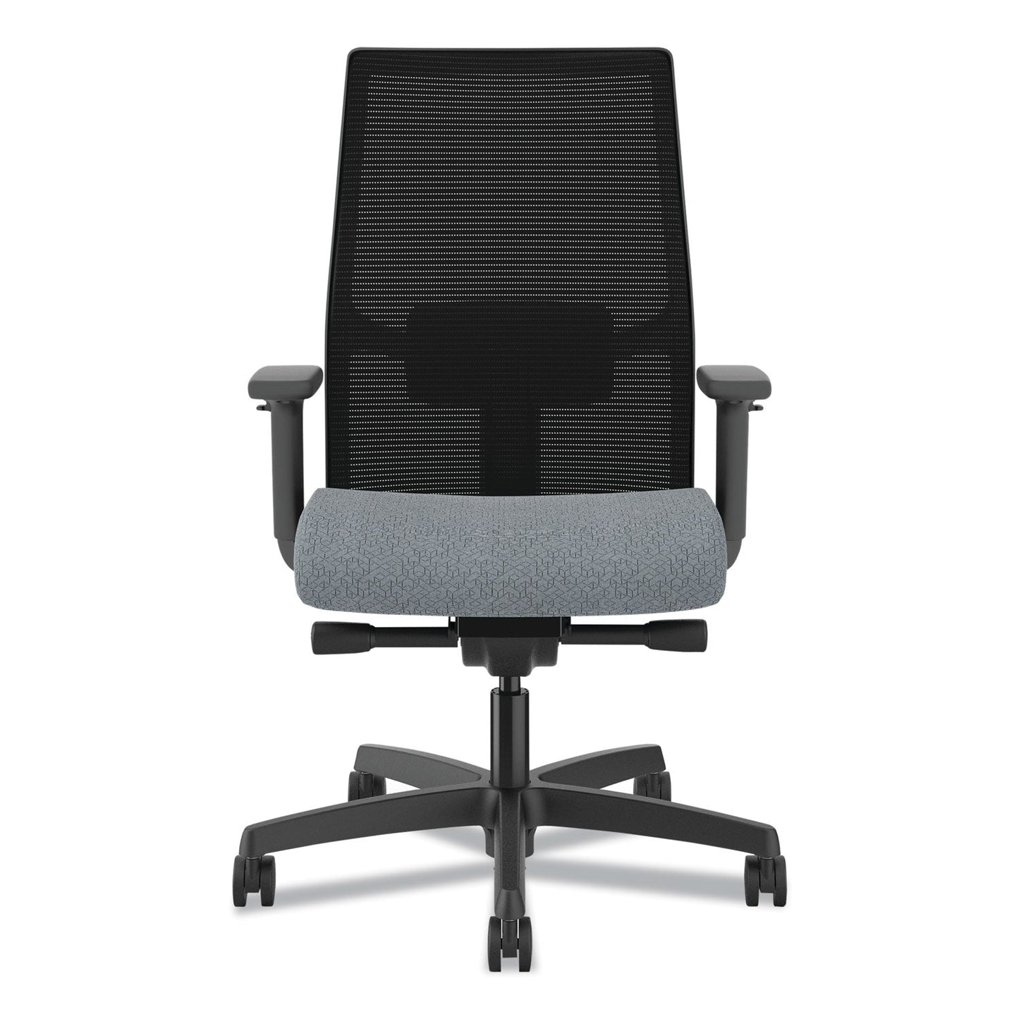 HON® Ignition 2.0 4-Way Stretch Mid-Back Mesh Task Chair, Gray Adjustable Lumbar Support, Basalt/Black (HONI2M2BMLA25TK)