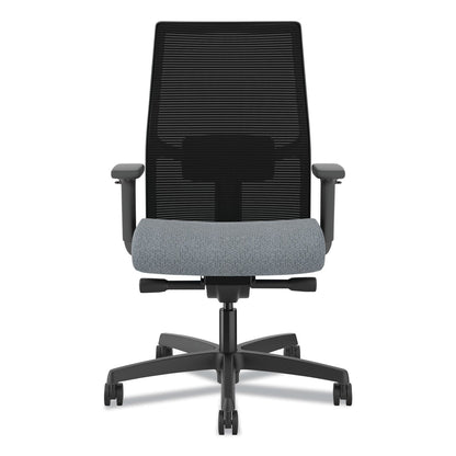 HON® Ignition 2.0 4-Way Stretch Mid-Back Mesh Task Chair, Gray Adjustable Lumbar Support, Basalt/Black (HONI2M2BMLA25TK)