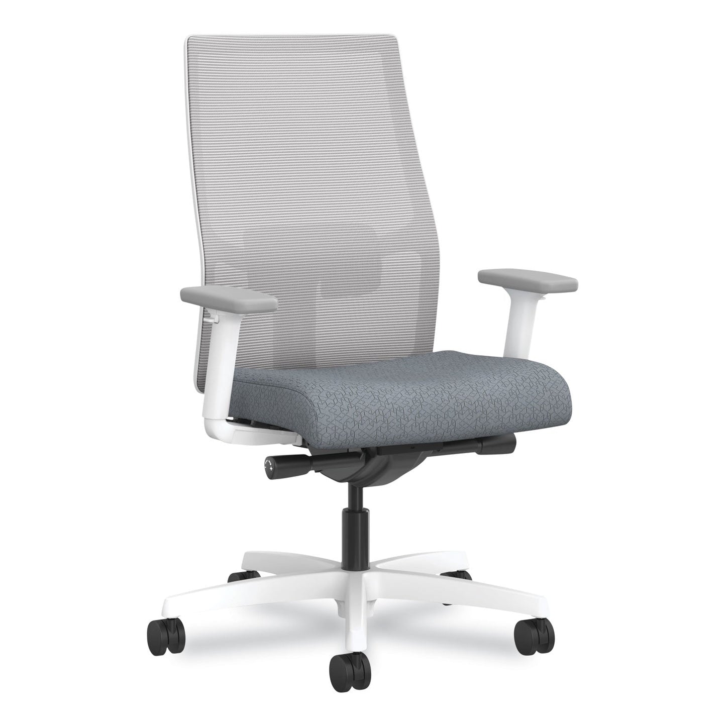 HON® Ignition 2.0 4-Way Stretch Mid-Back Mesh Task Chair, Navy Blue Lumbar Support, Basalt/Fog/White (HONI2MM2AFA25EX)