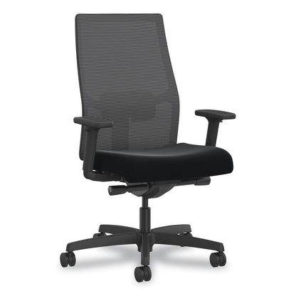 HON® Ignition 2.0 4-Way Stretch Mid-Back Mesh Task Chair, Orange Adjustable Lumbar Support, Black (HONI2MM2AMC10MT)