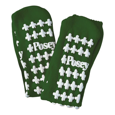 Posey® Slipper Socks Unisex Adult One Size Fits Most Double Tread Single Patient Use Green (646281_PR)