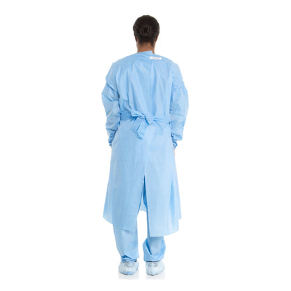 Halyard Tri-Layer Protective Procedure Gown X-Large Blue NonSterile AAMI Level 2 Disposable (683687_CS)