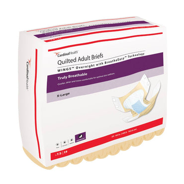 Wings™ Overnight Quilted Unisex Adult Incontinence Brief X-Large Disposable Heavy Absorbency (864861_BG)