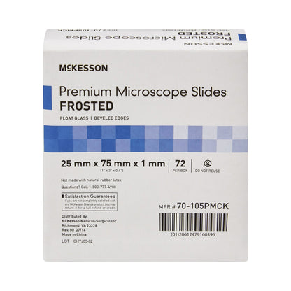McKesson Microscope Slide 25 X 75 X 1 mm Frosted End (938362_BX)