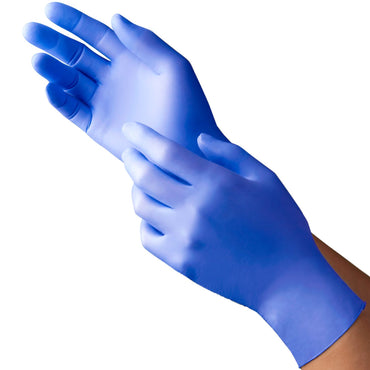 NEW AGE® 9128 Series Exam Glove Medium NonSterile Nitrile Standard Cuff Length Textured Fingertips Violet Blue Chemo Tested / Fentanyl Tested (1217674_CS)