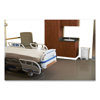 Rubbermaid® Commercial Legacy Step-On Receptacle, 23 gal, Plastic, White (RCPFG614600WHT)