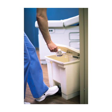 Rubbermaid® Commercial Legacy Step-On Receptacle, 18 gal, Plastic, White (RCPFG614500WHT)