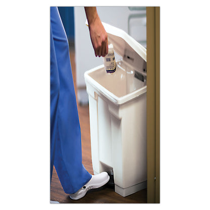 Rubbermaid® Commercial Legacy Step-On Receptacle, 23 gal, Plastic, White (RCPFG614600WHT)