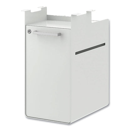 HON® Fuse Undermount Storage Pedestal, 1 Shelf/1 Cubby, Left/Right Orientation, White, 10 x 14.37 x 20 (HONHAUFHR15PJWL)