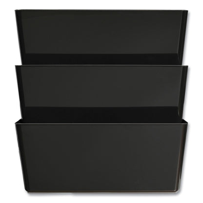 deflecto EZ Link Stackable DocuPocket, 3 Sections, Legal Size, 16.25 x 4 x 19, Black (DEF74104)