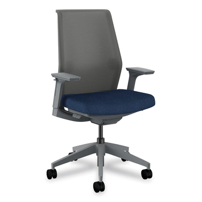 HON® Cipher Mesh Back Task Chair, Supports 300 lb, 15" to 20" Seat Height, Navy Seat, Charcoal Back/Base (HONCRTHSCA13LRS)
