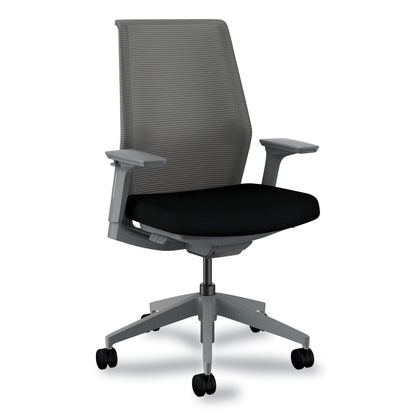 HON® Cipher Mesh Back Task Chair, Supports 300 lb, 15" to 20" Seat Height, Black Seat, Charcoal Back/Base (HONCRTHSCC10LSS)
