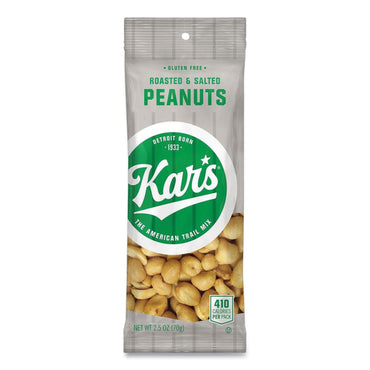 Kar's Peanuts, Salted, 2.5 oz Packet, 12/Box (KARSN08237)